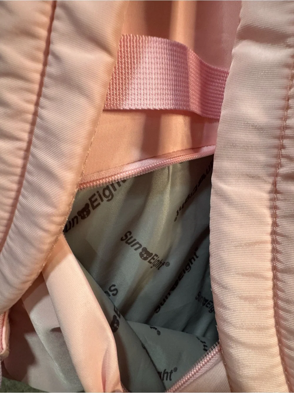Sun Eight Pink Backpack Multi Pocket School Travel Bag
